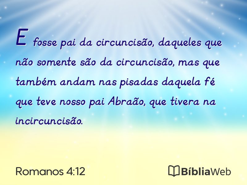 Romanos 4:12 em imagem para compartilhar
