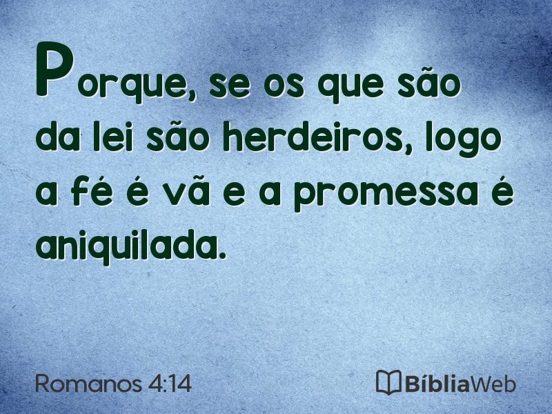 Romanos 4:14 em imagem para compartilhar