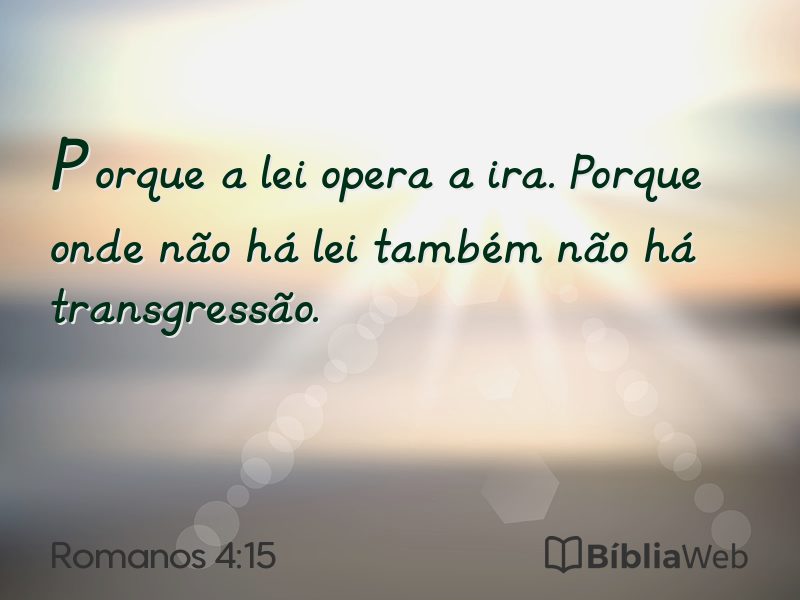 Romanos 4:15 em imagem para compartilhar