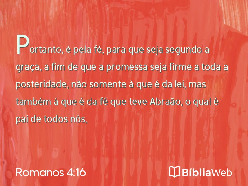 Romanos 4:16 em imagem para compartilhar