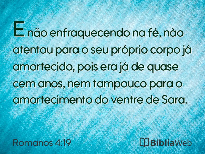 Romanos 4:19 em imagem para compartilhar