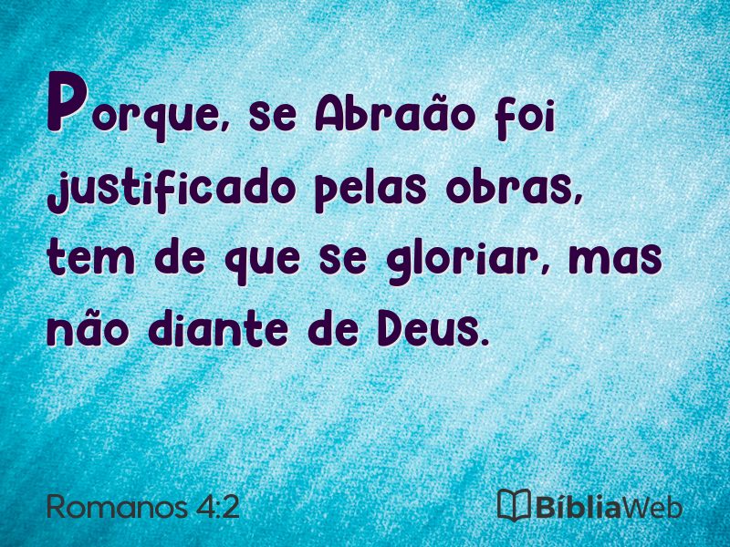 Romanos 4:2 em imagem para compartilhar