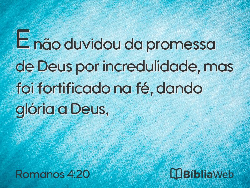 Romanos 4:20 em imagem para compartilhar