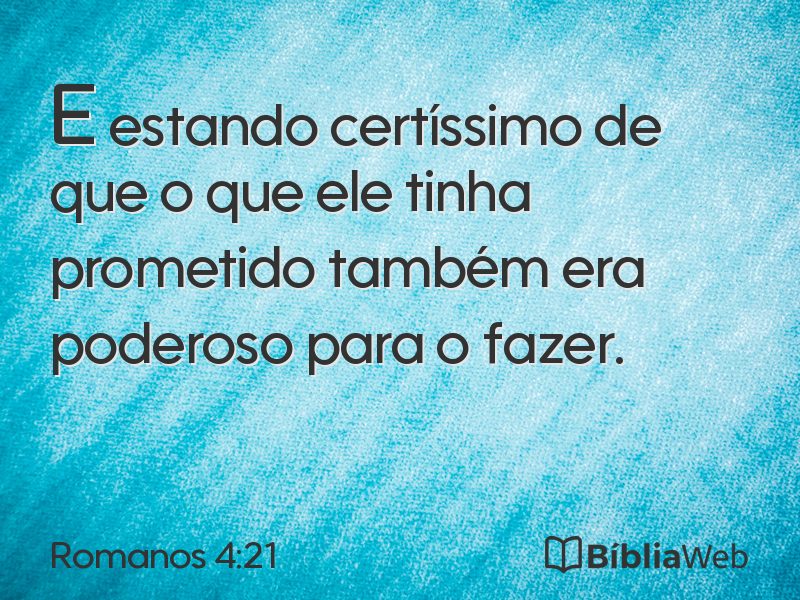 Romanos 4:21 em imagem para compartilhar