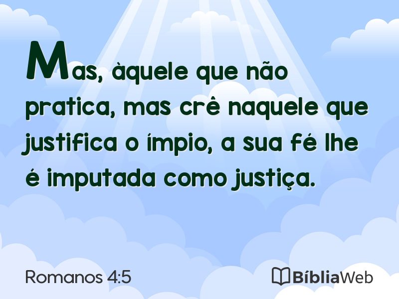 Romanos 4:5 em imagem para compartilhar