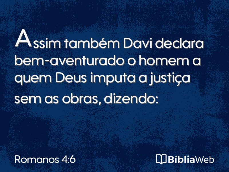 Romanos 4:6 em imagem para compartilhar