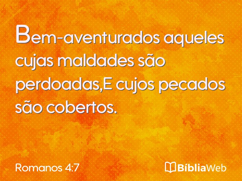 Romanos 4:7 em imagem para compartilhar