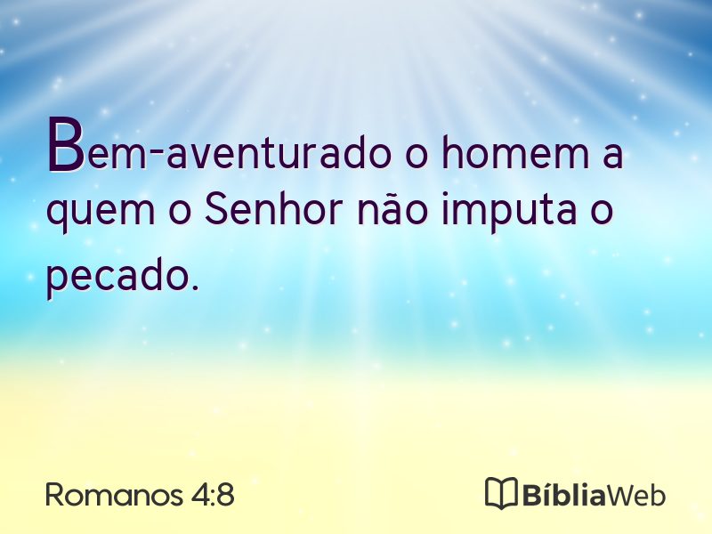 Romanos 4:8 em imagem para compartilhar