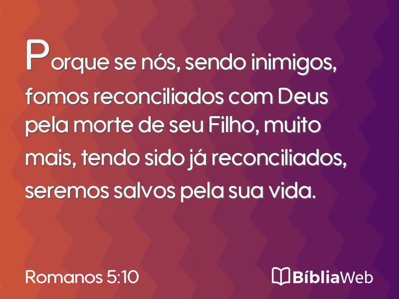 Romanos 5:10 em imagem para compartilhar