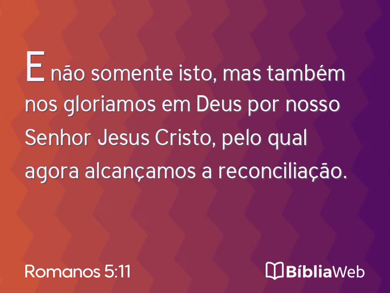 Romanos 5:11 em imagem para compartilhar