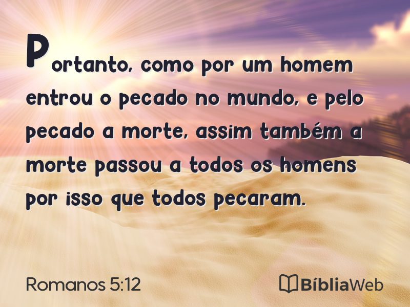 Romanos 5:12 em imagem para compartilhar