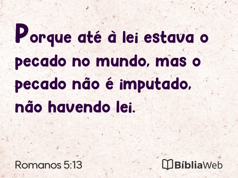 Romanos 5:13 em imagem para compartilhar
