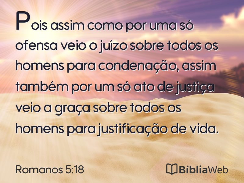 Romanos 5:18 em imagem para compartilhar