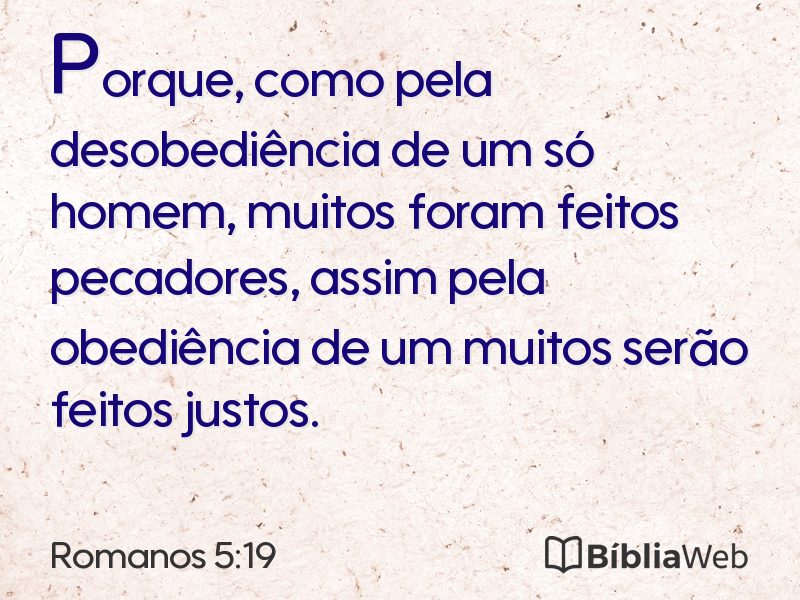Romanos 5:19 em imagem para compartilhar