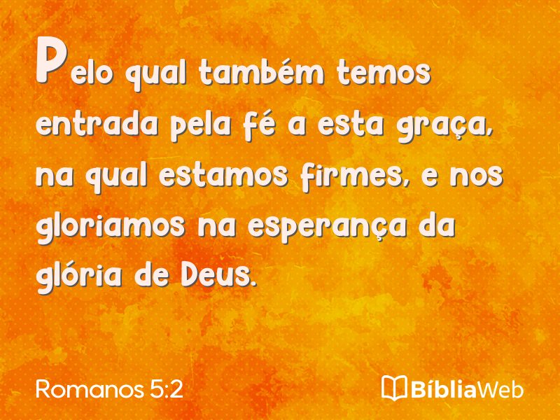 Romanos 5:2 em imagem para compartilhar