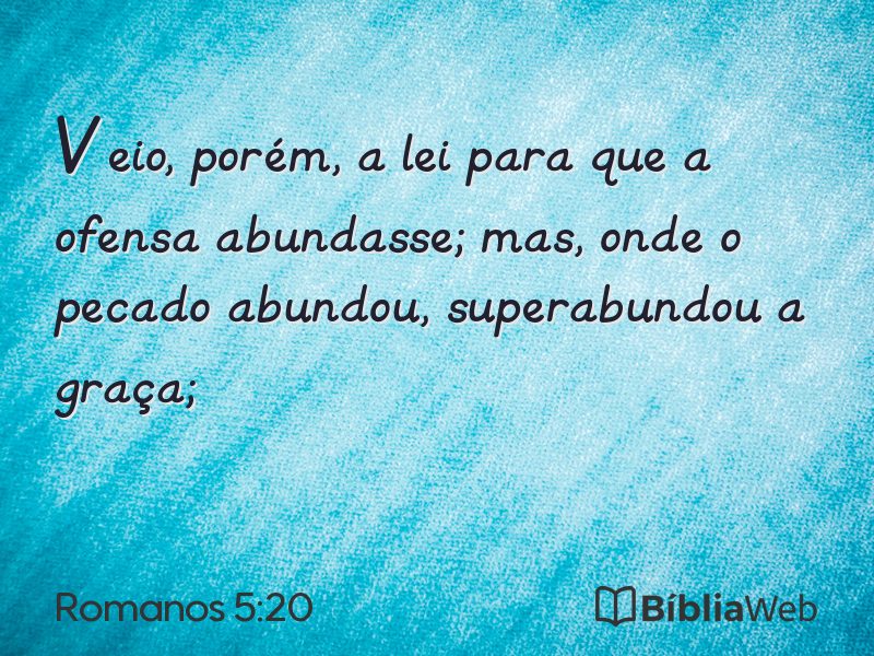 Romanos 5:20 em imagem para compartilhar