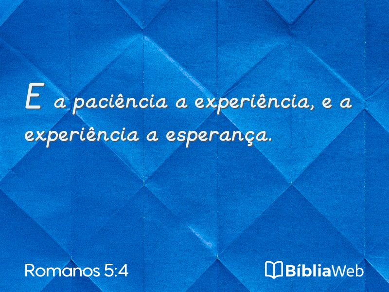 Romanos 5:4 em imagem para compartilhar