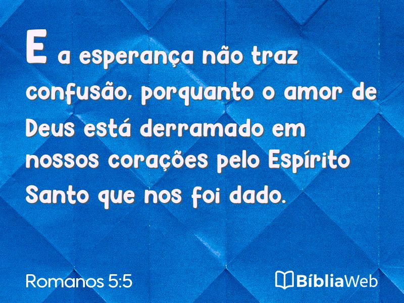 Romanos 5:5 em imagem para compartilhar
