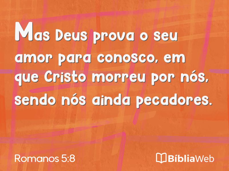 Romanos 5:8 em imagem para compartilhar