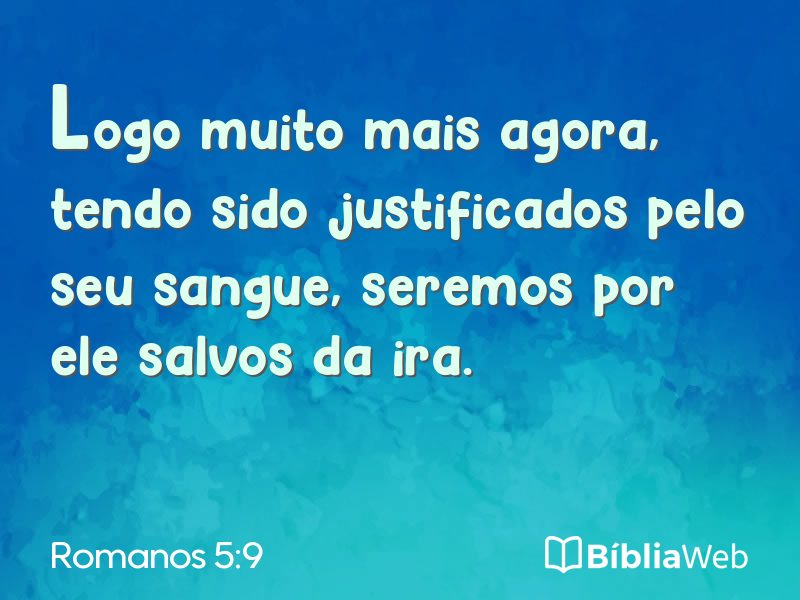 Romanos 5:9 em imagem para compartilhar