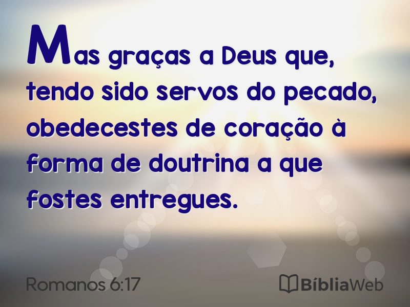 Romanos 6:17 em imagem para compartilhar