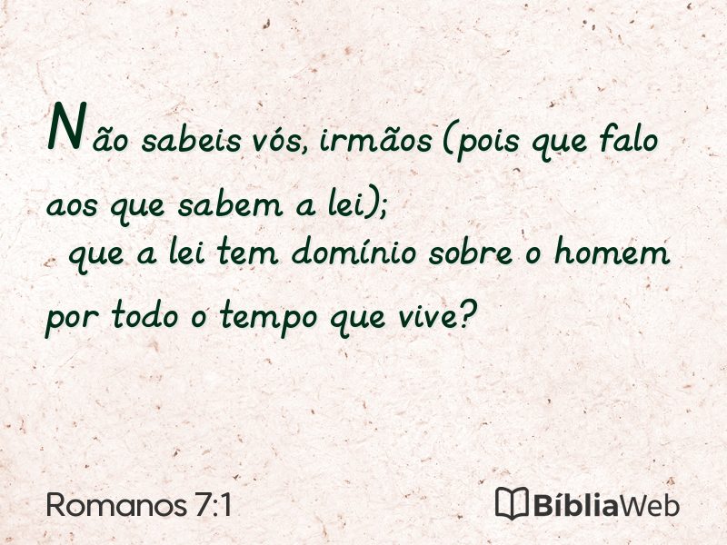 Romanos 7:1 em imagem para compartilhar