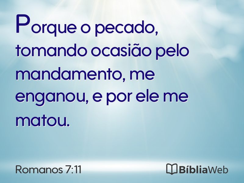 Romanos 7:11 em imagem para compartilhar