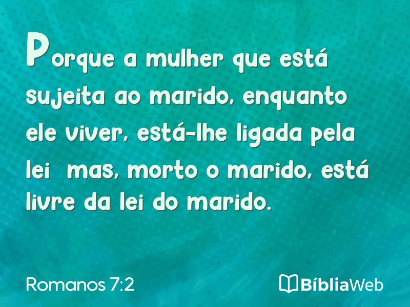 Romanos 7:2 em imagem para compartilhar