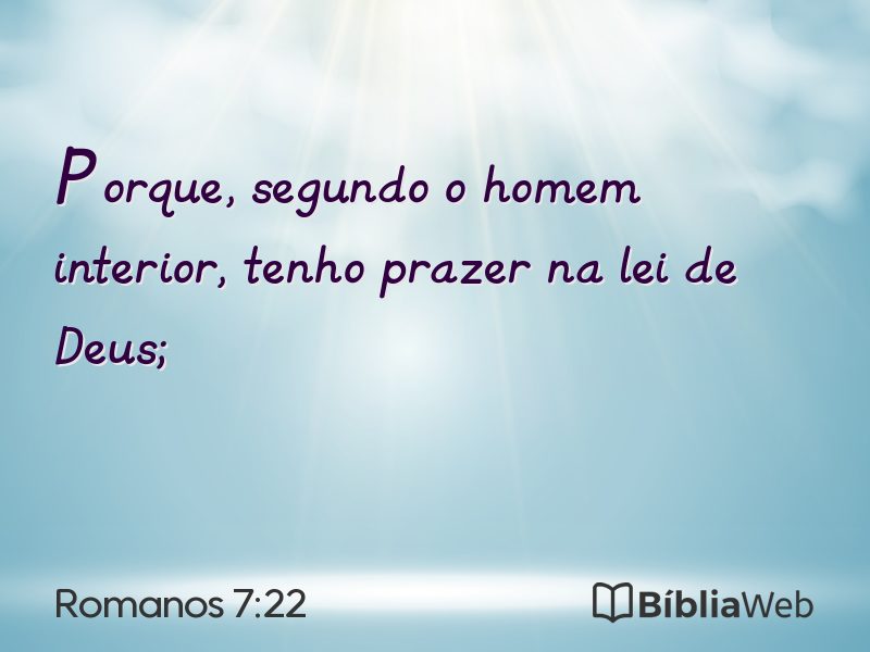 Romanos 7:22 em imagem para compartilhar