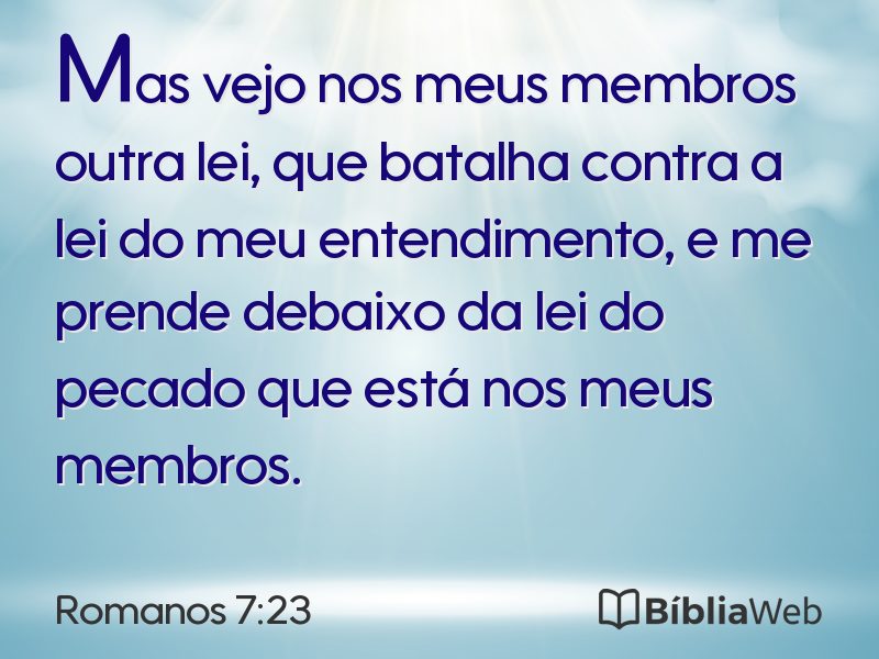 Romanos 7:23 em imagem para compartilhar
