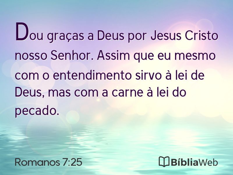 Romanos 7:25 em imagem para compartilhar