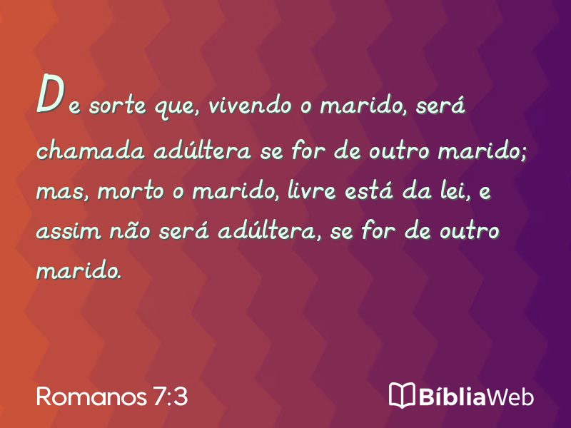 Romanos 7:3 em imagem para compartilhar