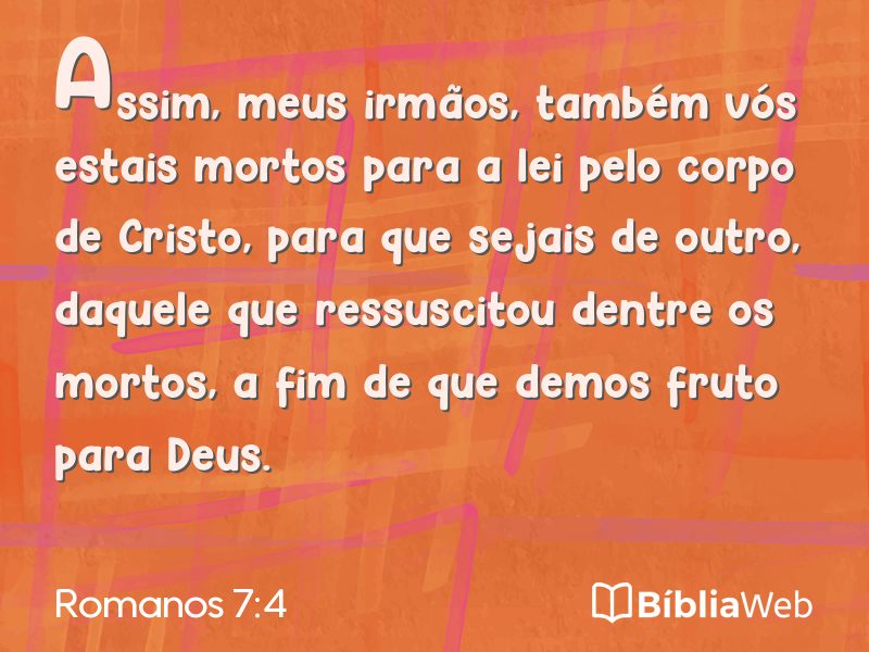 Romanos 7:4 em imagem para compartilhar