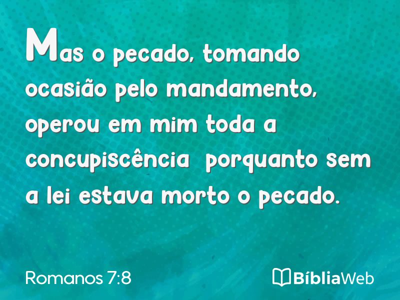Romanos 7:8 em imagem para compartilhar