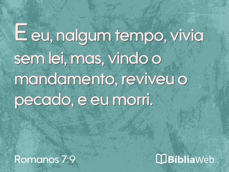 Romanos 7:9 em imagem para compartilhar
