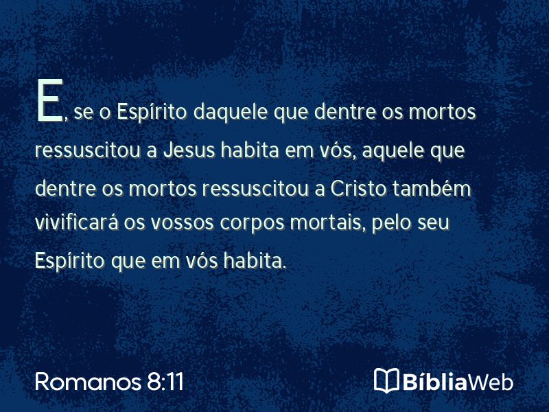 Romanos 8:11 em imagem para compartilhar