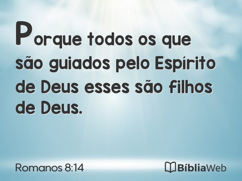 Romanos 8:14 em imagem para compartilhar