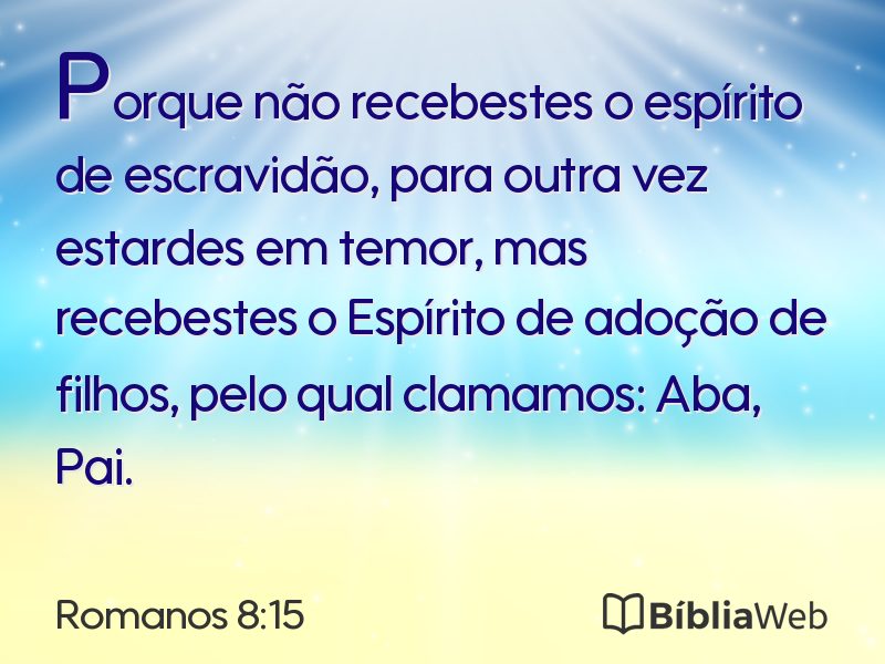 Romanos 8:15 em imagem para compartilhar
