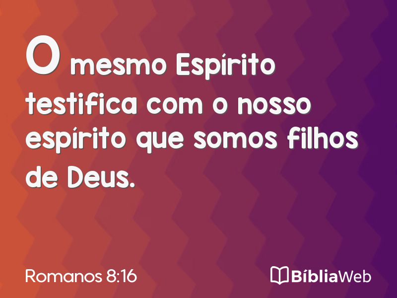 Romanos 8:16 em imagem para compartilhar