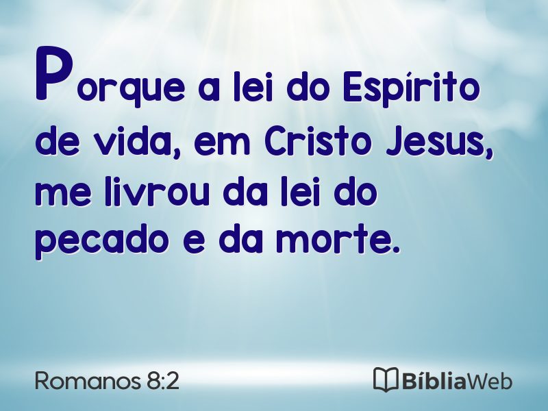 Romanos 8:2 em imagem para compartilhar