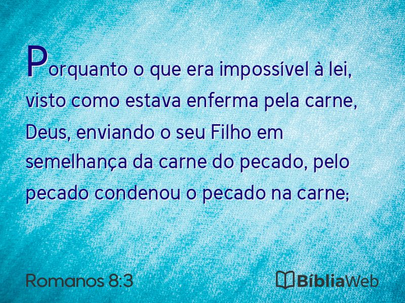 Romanos 8:3 em imagem para compartilhar