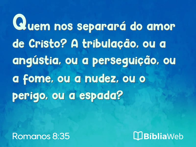 Romanos 8:35 em imagem para compartilhar