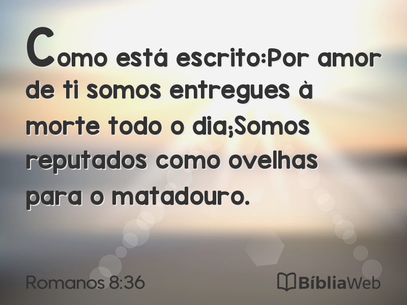 Romanos 8:36 em imagem para compartilhar