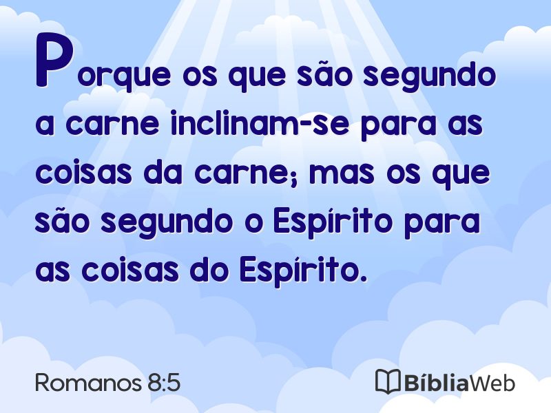 Romanos 8:5 em imagem para compartilhar
