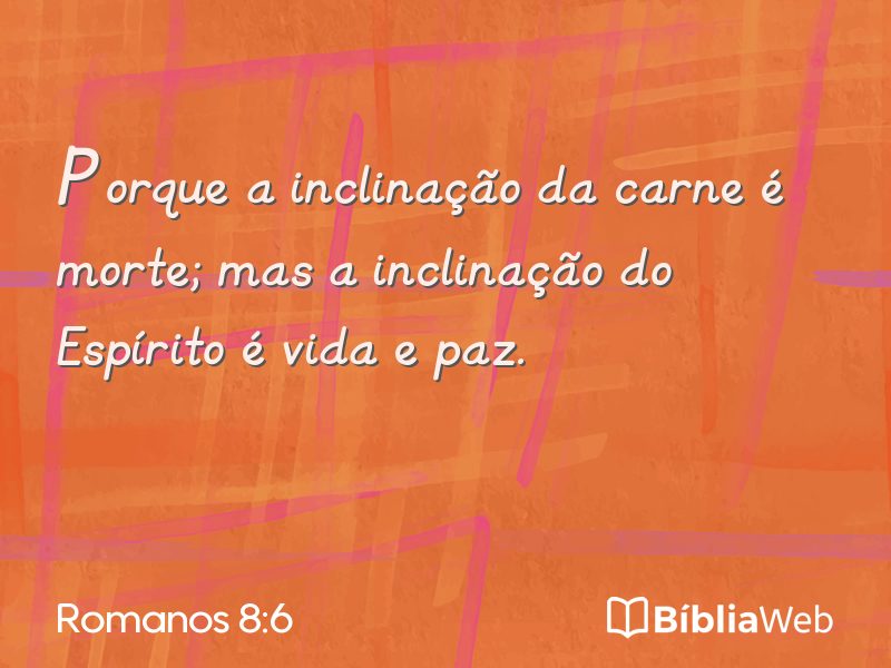 Romanos 8:6 em imagem para compartilhar