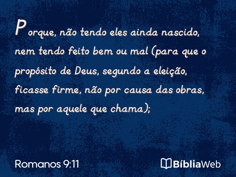 Romanos 9:11 em imagem para compartilhar