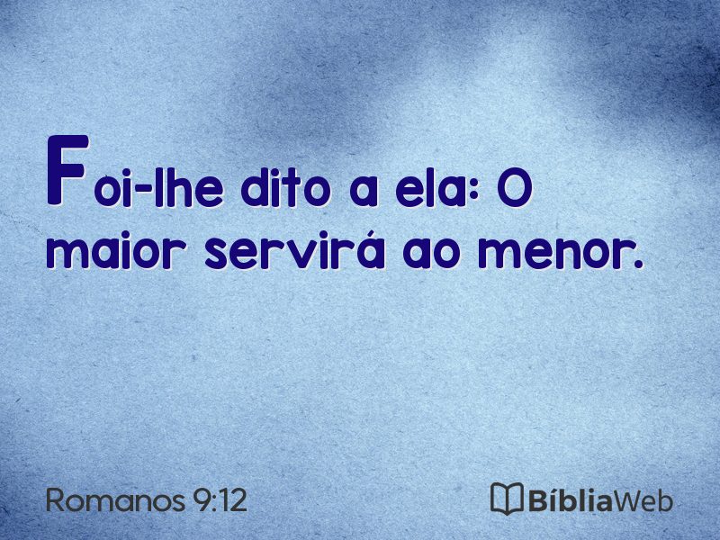 Romanos 9:12 em imagem para compartilhar