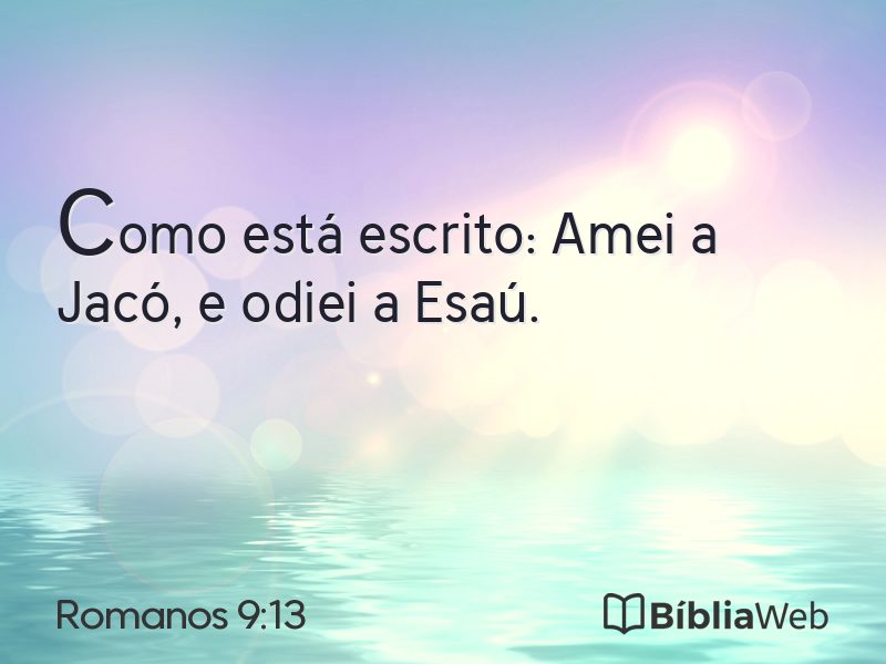 Romanos 9:13 em imagem para compartilhar