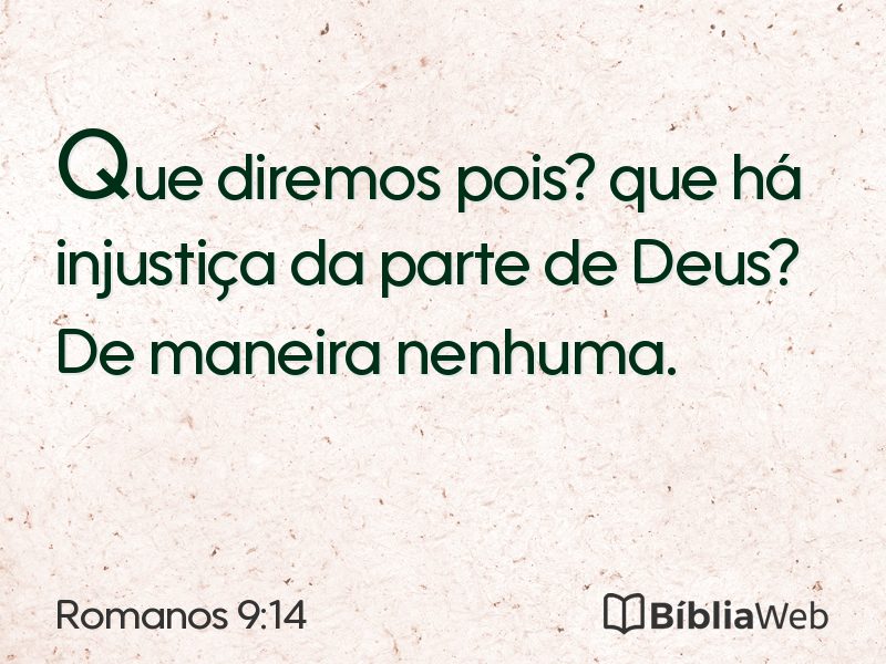 Romanos 9:14 em imagem para compartilhar