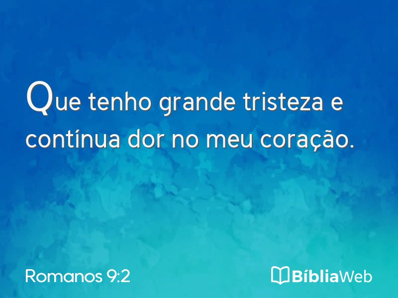 Romanos 9:2 em imagem para compartilhar